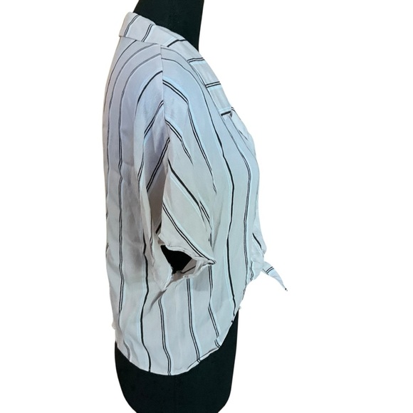 Wilfred Free Striped Tie-Front Blouse | Size Small - Picture 4 of 8